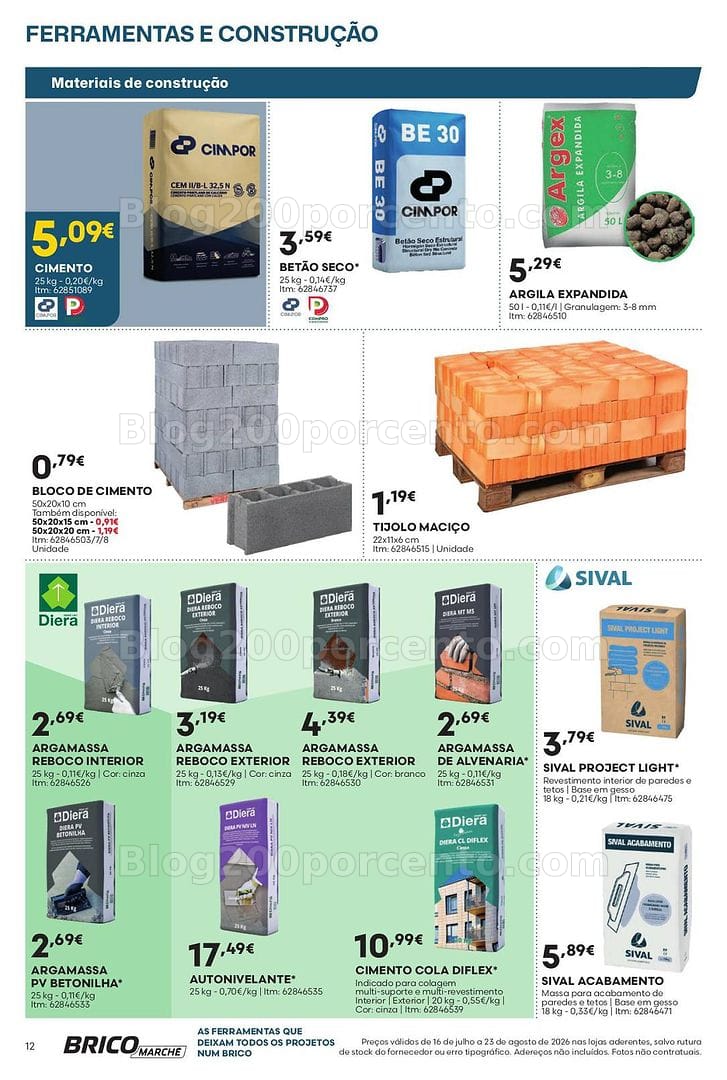 Antevisão Folheto BRICOMARCHÉ Promoções de 16 julho a 23 agosto